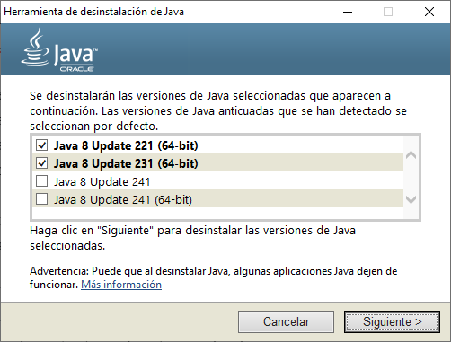 java uninstall tool windows 7 download